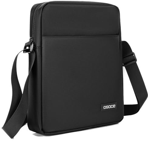 OSOCE Mens Shoulder Bag Messenger Man Bag Travel Business Crossbody Pack Chest Sling Bag Satchel Side Phone Bag Casual Handbag with Adjustable Strap for Men Working Daily Black