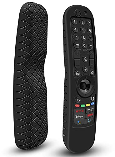 Cover for LG AN-MR21GA/AN-MR21GC Remote Control, Protective Silicone Case OLED TV 2021 LG Magic Remote Controller Sleeve Skin Holder Battery Back Protector Universal Replacement-Black