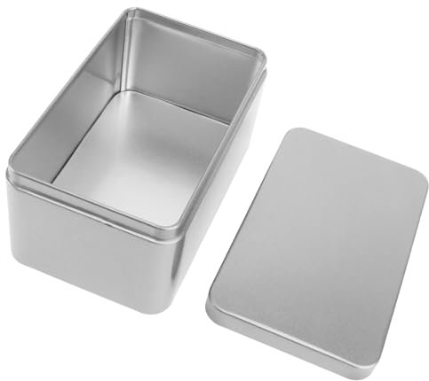 Housoutil Metalldose Rechteckig Mit Deckel Teedose Für Teebeutel Und Teeblätter Aus Metall Organizer Silber Lagerbehälter Für Küche Haushalt