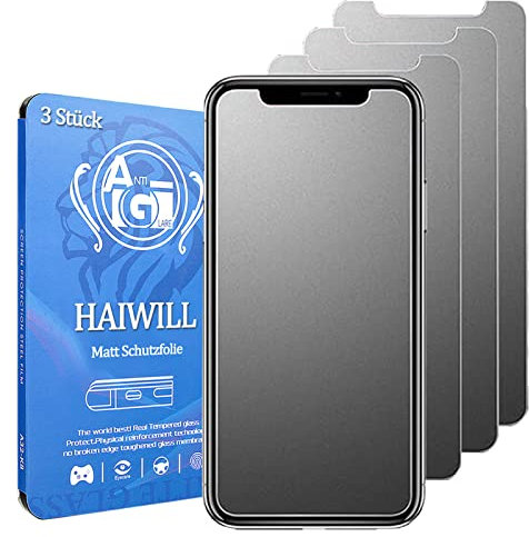 HAIWILL 3 Stück Matt Schutzfolie für iPhone 14 Plus Anti-Fingerabdrück Anti-Reflex Anti-Kratzer Displayschutz 9H Gehärtetes Glas für Apple 14 Plus-6.7
