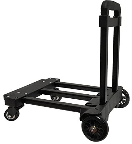 OUKITEL Faltbarer Sackkarre, faltbarer Dolly Cart zum Umzug, 90,7 kg Heavy Duty Gepäckwagen, tragbarer Plattformwagen, faltbarer Dolly mit 4 Rädern für Reisen, Haus, Büro, Umzug