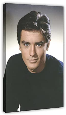 Enartly Leinwand Bilder Schauspieler Alain Delon Stil Poster und Wandkunst Moderne Familienschlafzimmer Dekor 30x50cm Kein Rahmen