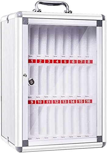 OITTo Handy-Aufbewahrungsschrank für Handys, Aluminiumlegierung, transparenter Tresor, Wandmontage mit einem Schloss, kann von Hand getragen Werden (Size : 24)