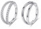 Longbeauty Doppelt Nasenring Septum Ring Clicker Daith Ohrringe Nasenpiercing Edelstahl Hoop Conch Rook Helix Tragus, Silber, 8mm
