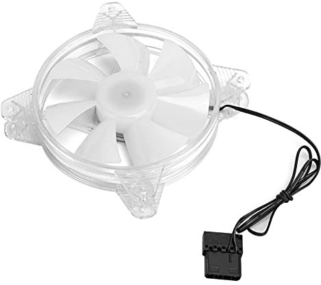 Lazmin112 Computer Cooling Fan, 4-Pin 120mm 1300RPM Colorful LED Hydraulic Bearing Fan, Low Noise, for Computer Cases Cooling (Green)