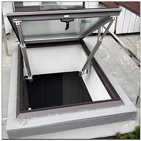 Vidrio transparente Ventanas de techo y tragaluces puertas de transmisión de luz del sótano ventanas de aluminio de visualización de techo de múltiples