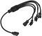 sourcing map ARGB Splitter, 5V 3Pin to SM 3Pin Male Extension Cable Adapter Connector Addressable for PC Fan Power Computer Chassis Motherboard, 1 to 4 Style