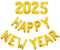 ENLACE Silvester Deko 2025 Ballons Happy New Year Folienballon 16 Zoll,Neujahr Deko Ballon Gold 2025 Happy New Year Ballon,2025 Neues Jahr Luftballons Partydekorationen,Folienballon 2025