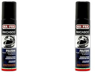 Mafra H0117, Pulicasco, Spray Nettoyeur Intérieur du Casque, Dissout Les Mauvaises Odeurs et Nettoie Le Rembourrage, ne Laisse Pas des Halos, 75 ML, Couleur Multiples, L (Lot de 2)