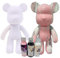 Generisch DIY Painting Kit - Fluid Bear Figure Craft Set, Home Decoration, Creative Blank Painting, Includes 3 Colours, Brush, Tablecloth, Apron