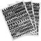 Lusofie 3 Sheets Iron On Letters 1 Inch Iron On Heat Transfer Letters and Numbers 0-9 Washable Iron On Letters for Clothing Sports Jersey T-Shirts DIY Crafts Decoration (Black)
