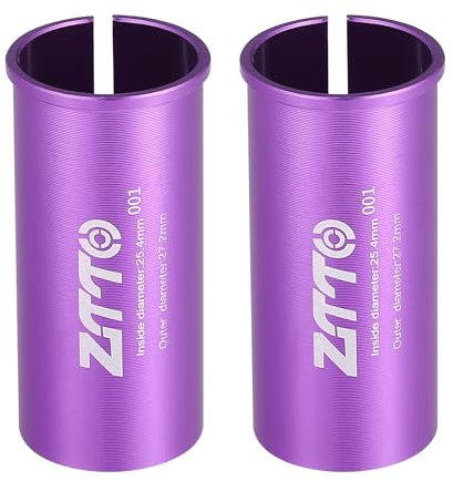 A ABSOPRO Bicycle Seat Post Adapter 25.4mm 1 ID 27.2mm 1.07 OD (Set of 2)