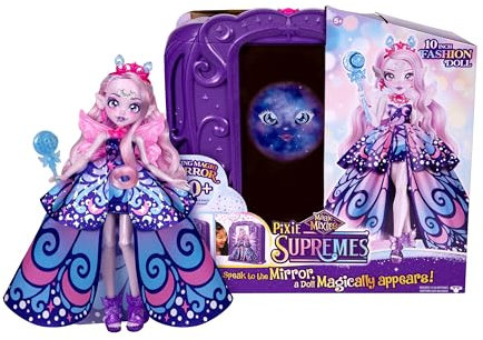 Magic Mixies Pixie Supremes Magic Mirror Luna The Butterfly Pixie Supreme Mix Magic Potion Find Moonstone Release to Reveal a Premium 26.7 cm Pixie Supreme Doll 50+ Lights & Sounds Fortune Teller