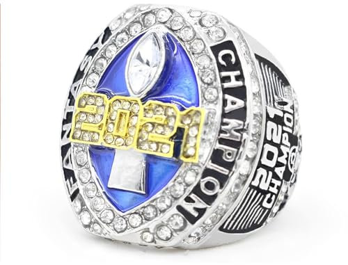 LLUCH 2021 Fantasy Football Championship Ring FFL League Champion Ringe Rugby Fan Freund Geschenke Souvenir Büro Zimmer Vitrine Ornamente,14 Months