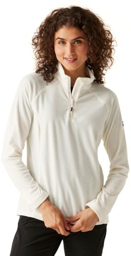 Regatta Women's Montes Lightweight Half-Zip Fleece Pile, Polar Bear(White), 44 Donna