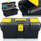 Werkzeugkiste Toolbox leer mit Schnellverschluß und Organizer Werkzeugbox (Toolbox Gelb 41)