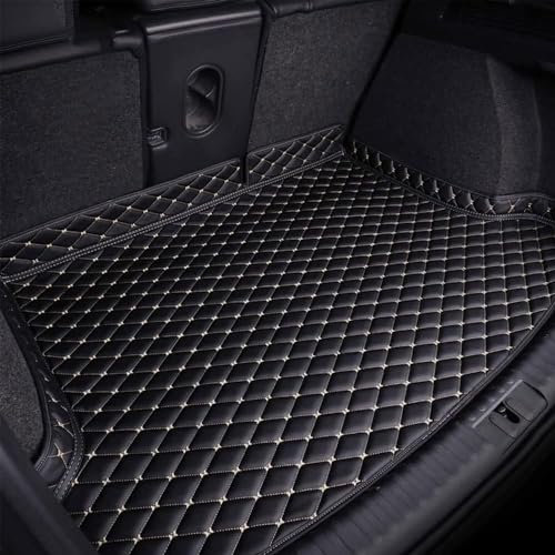 Auto Leder Kofferraummatten für MG ONE 2022-2023, Wasserdicht rutschfest Kratzfest Kofferraumwanne Schutzmatte, Innere ZubehöR,B/Black red