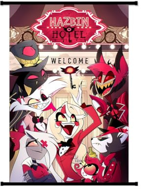 Hazbin Hotelposter Angel Dust/Charlie Morningstar/Alastor Anime Scroll Poster Wallscroll Anime Malerei Bild Aufhänger Poster Zimmer Dekorative Poster Geschenk