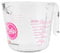 Messbecher aus Bolosilikatglas in Milliliter und Gramm, Kälte- und Hitzebeständig (mikrowellengeeignet), mit rutschfestem und ergonomischem Griff (500 ml) Transparent