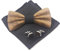 Cyriacus Holzfliege Set Herren Holzfliegenset Fliege aus Holz,für Hochzeit Aufführungen Abschlussball Geschenk nero