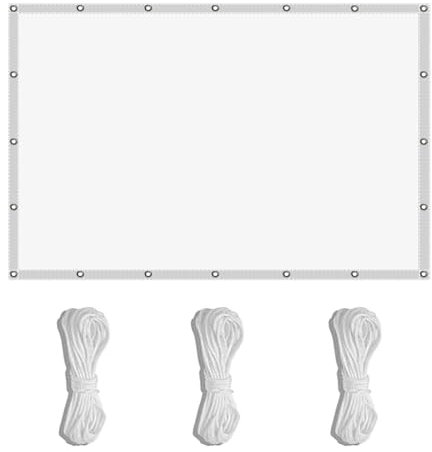 Sonnensegel Wasserdicht 1.4 x 6 m Anthrazit Uv-Schutz Sun, Sonnensegel Rechteckig Wetterschutz Wasserabweisend, für Garten, Balkon Terrasse, Camping, Weiß