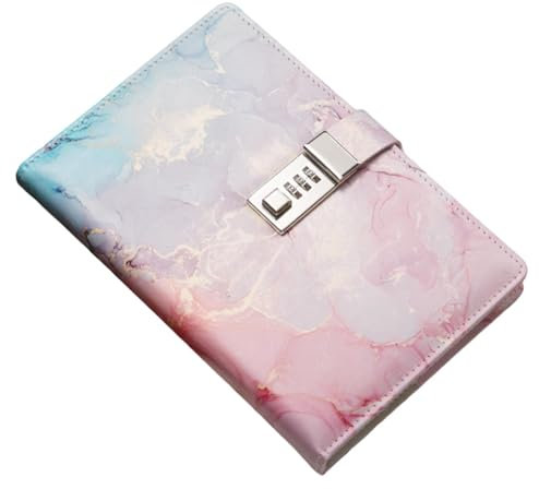 lockable diary - Journaling Notebooks | Marble Texture Design Journal With Lock | Stylish diary notebook | Lock Diary | Kids' Diaries Journals & Notebooks | Travel Notebook For Children Boys Girls