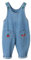 FEOYA Toddler Girls Boys Overalls Cotton Denim Jumpsuit One Piece Button Dungarees with Pockets Unisex Baby Solid Loose Soft Pants Trousers for 1-2 Years