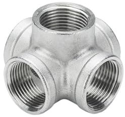 BCOMFY 1 pz 304 Acciaio Inossidabile filettato Femmina 3 Vie/4 Vie/5 Vie Raccordo for Tubo a Croce Tee 1/4 1/2 3/4 1 1-1/4 1-1/2 2(5way DN20)