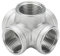 BCOMFY 1 pz 304 Acciaio Inossidabile filettato Femmina 3 Vie/4 Vie/5 Vie Raccordo for Tubo a Croce Tee 1/4 1/2 3/4 1 1-1/4 1-1/2 2(5way DN20)