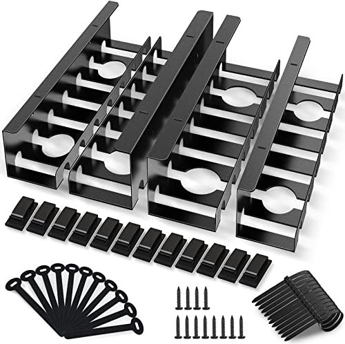 JYiuog Kabelkanäle Schreibtisch für Deinen Schreibtisch Kabelmanagement Schreibtisch, Hohe Qualität Kabelführung Schreibtisch Kabelkanal Kabel Management für Schreibtisch (Schwarz,4 Stück)