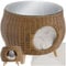 tectake® Rattan Couchtisch mit Haustierbett, wetterfest, Beistelltisch mit Polyrattan-Geflecht, Aluminiumgestell + Holzbeine, Wohnzimmertisch mit Sicherheitsglasplatte, waschbares Kissen, pflegeleicht