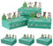 Coptiner 30 Stück 3D Weihnachten Geschenkbox Geschenktasche Geschenkverpackung Weihnachten Geschenkschachteln Karton Kekskästen Boxen für Süßigkeiten Schokolade Kekse Partydekorationen (Grün)