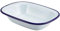 DTD QUALITY MATTERS Falcon 28cm Oblong Pie Dish - Traditional White Enamel, Non-Stick Baking Dish, Oven Safe, 28cm x 21cm x 6.5cm, Durable Cookware for Pie, Quiche, and Baking, Classic Design