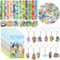Pianocean 84PCS Kindergeburtstag Gastgeschenke mit Slap Armband, Schlüsselanhänger, Aufkleber und Geschenktüte, Nützliche Mitgebsel Kindergeburtstag, Kinder Party Kleine Geschenke Give Aways Jungen