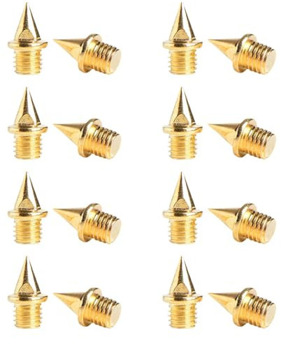 16 clavos de repuesto para zapatillas de atletismo, clavos de pista portátiles para adultos, clavos de acero resistentes de 7 mm para zapatillas de, Uñas Doradas Afiladas