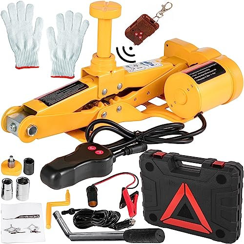 3 Tonnen Elektro-Wagenheber-Set, 12 V DC, tragbarer Auto-Scherenheber mit Schlagschrauber, Luftpumpe, Elektro-Hebebühnen-Reparaturwerkzeug(3T Jack Wrench)