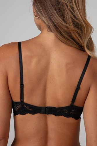 Spitzen Viertel Cups BH Marzia - Schwarz