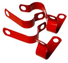 9mm Pyro/Soft Skin Cable Clips, Pack of 5, Red, LSF Coated Low Smoke