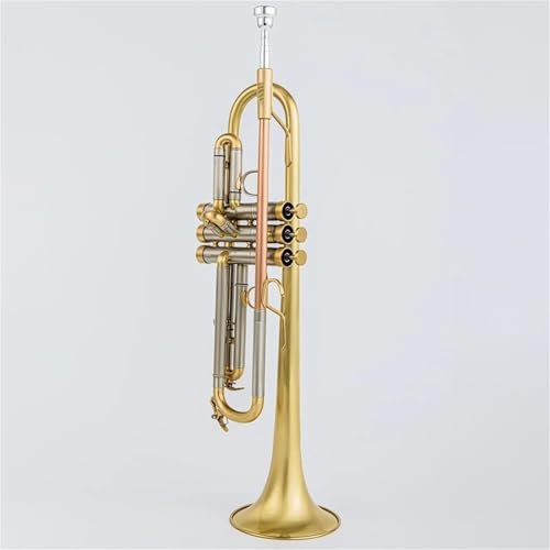 Standard Trompeten Set Trompete Bb Flaches Messing Vergoldetes Exquisites Langlebiges Messing-Musikinstrument Mit Handschuh-Gurtetui