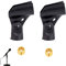 2PCS Microphone Clip Adjustable Microphone Holder Universal Plastic Mic Clip Holder Anti Slip Mic Holder with Mic Screw Adapter for Home Concert Party Performancemic holder