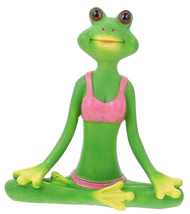 Warmhm Frösche Ornamente Harz Handwerk Yoga Frosch Figurine Desktop Schmuck Für Home Craft Decor