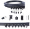 FOGAWA 3m Vorhangschiene mit 24 Vorhangklammern, Deckenvorhangschiene, Flexible Gardinenschiene, Gebogen, Deckenschiene für Duschvorhangstange, Raumteiler, Vorhangschienensystem Deckenmontage, Schwarz