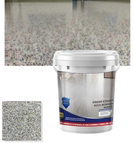 Generic High-Gloss Marble Effect Epoxy Floor Paint, 0.5 kg, Water-Based, Quick-Dry, Anti-Slip, Waterproof, Indoor/Outdoor, Garage, Basement, Patio, Commercial Floors