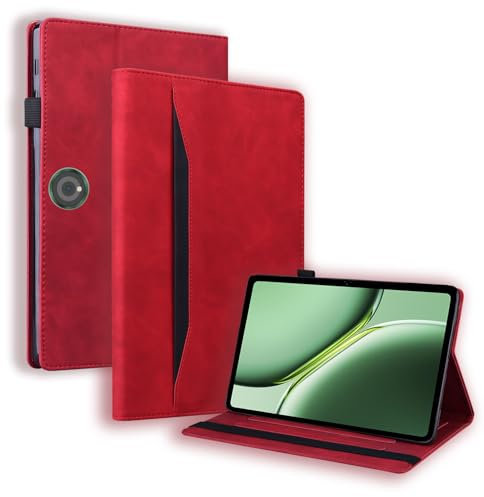 Mldjomid Funda Compatible con OnePlus Pad Pro/OnePlus Pad 2 12.1 2024 Protectora Carcasa con Función de Soporte PU Flip Tableta Cover Case para OnePlus Pad Pro/OnePlus Pad 2 12.1 Tablet, Rojo