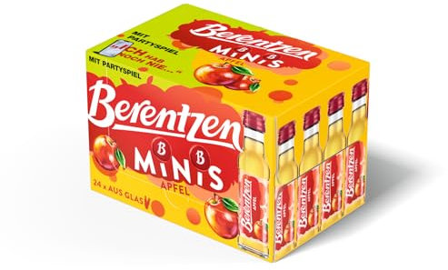 Berentzen Minis Apfel Glas | Im praktischen Minis-Format | 24 x 0,02 L | 18% vol.
