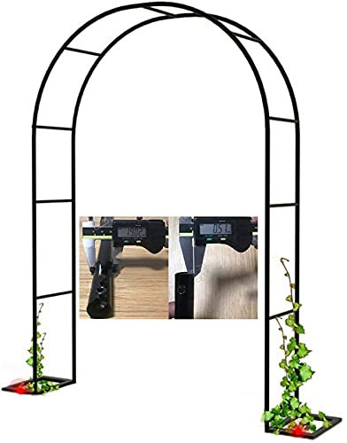 HFVUYAR Pergola-Laube aus Metall für Kletterpflanzen, Hochzeits-Gartenbogen, robust, stabil und einfach zu montieren, ideal als Dekoration für Brautpartys, Grün, 240 x 220 cm