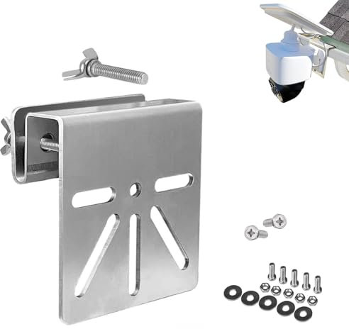 Edelstahl Dachrinnenhalterung für eufy Security SoloCam S340 - Solar-Sicherheitskamera-Halterung, bohrfreie Montage, kompatibel mit IP-PTZ-DomeCameras im Freien wetterfest, Anti-Rost Halterung