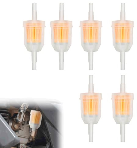 6 filtros de combustible de 6 mm/8 mm, filtro de gasolina, filtro de gasolina, filtro universal de gasóleo, filtro de combustible, filtro de gasolina, para motores, coches, motos, scooters