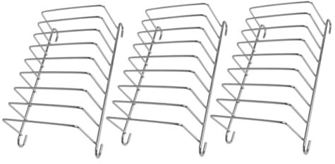 Hemobllo 3 Pièces Support à Toast Acier Inoxydable Porte Tranche de Multifonctionnel pour Friteuse à Air Accessoire de Cuisine pour Toast Séchage et Rangement
