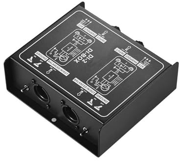 KJUEQ Passive Audio DI Box Direct Injection Box Low Noise Gitarre Bass DI TRS 2 Kanal Audio Konverter DJ Ausrüstung Mixer Audio